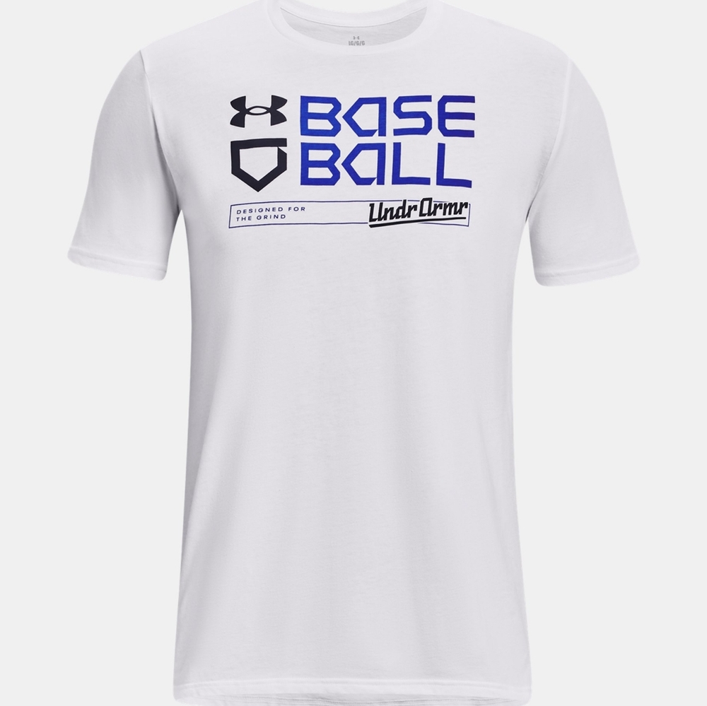 Mens Under Armor WordMark Baseball Short Sleeve NWOT M